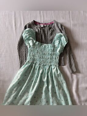 Smocked Floral Mint Green Sundress